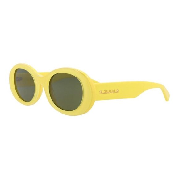 Gucci Womens Round/Oval Yellow Yellow Green Fashion Designer Eyewear - Picture 2 of 4